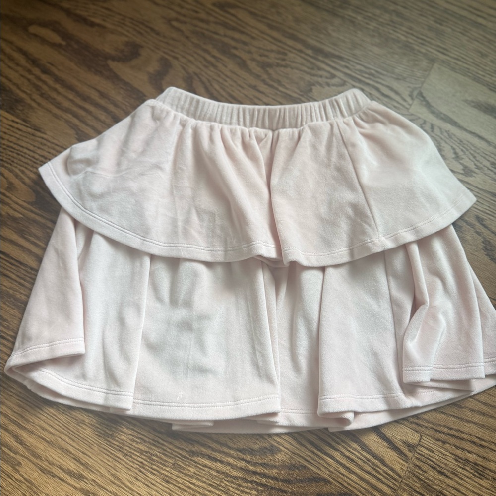 Nordstrom Soft Pink Tiered Velour Skirt-New!
